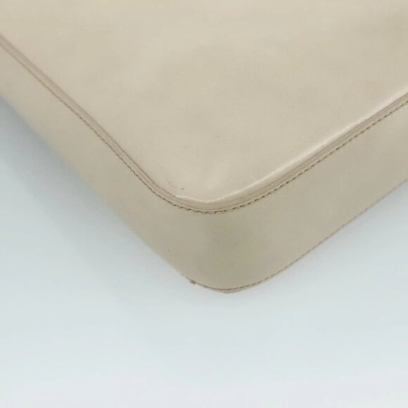 PRADA Chain Shoulder Bag Patent leather Beige Auth 109144 - Picture 5 of 16